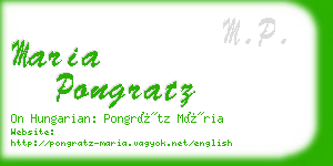 maria pongratz business card